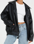 Women’s Minimalist Oversized Outdoor Bomber Jacket