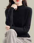 Women’s Warm Slim Fit Sweaters with High Neckline