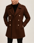 Nimbaro | Double-Breasted Wool Blend Coat