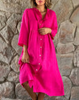 Fashionable Casual Summer Long Shirt Dress for Women