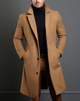 Men's Warm Long Lapel Formal Overcoat