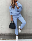 Women’s Modern Athletic Two Piece Tracksuit - Hoodie and Joggers Set