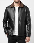 Nimbaro | Fleece Leather Jacket