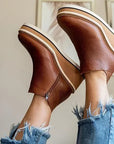 Women’s Platform Slip-On Ankle Boots