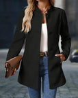 Women’s Stand Collar Button Coat