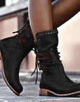Women’s Lace-Up Stud Detail Ankle Boots