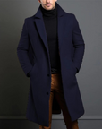 Men's Warm Long Lapel Formal Overcoat