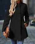 Women’s Stand Collar Button Coat