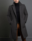 Men's Warm Long Lapel Formal Overcoat