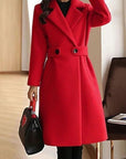 Women’s Winter Long Fashion Belted Button Coat