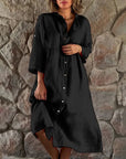 Fashionable Casual Summer Long Shirt Dress for Women