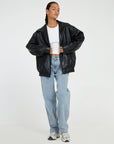 Women’s Minimalist Oversized Outdoor Bomber Jacket