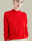 Women’s Warm Slim Fit Sweaters with High Neckline