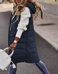 Women’s Quilted Hooded Long Puffer Vest