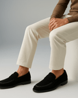 Nimbaro | Black Suede Penny Loafers