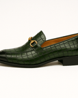Nimbaro | Crocodile Embossed Loafers
