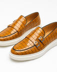 Nimbaro | Double Buckle Croc Loafers