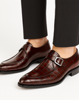 Nimbaro | Leather Monk Strap Shoes
