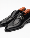 Nimbaro | Leather Monk Strap Shoes