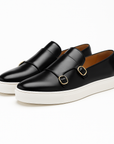 Nimbaro | Leather Slip-On Loafers with Buckle