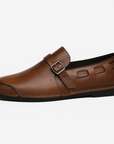 Nimbaro | Lorenzo Buckled Leather Loafers