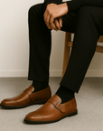 Nimbaro | Lorenzo Buckled Leather Loafers