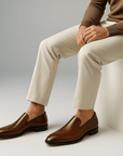 Nimbaro | Polished Leather Red Sole Loafers