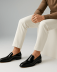 Nimbaro | Polished Leather Red Sole Loafers