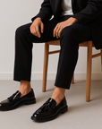 Nimbaro | Polished Tassel Leather Loafers