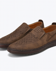 Nimbaro | Roma Perforated Leather Loafers