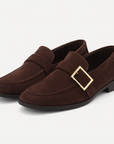 Nimbaro | Signature Suede Buckle Loafers