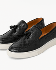 Nimbaro | Textured Tassel Loafers Premium Leather Comfort