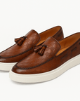 Nimbaro | Textured Tassel Loafers Premium Leather Comfort
