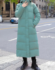 Women’s Quilted Outdoor Long Warm Coat for Winter