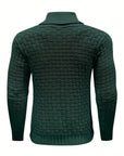 Men's Thick Knitted Buttons Thermal Sweater with High Neckline