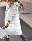 Women’s Quilted Hooded Long Puffer Vest