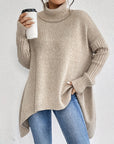 Women’s Oversized Turtleneck Knit Sweater