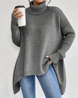 Women’s Oversized Turtleneck Knit Sweater