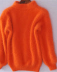 Women’s Fashion High Neck Knitted Warm Sweater