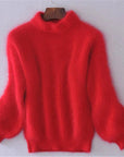 Women’s Fashion High Neck Knitted Warm Sweater