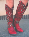Women’s Outdoor Studded Cowboy Boots