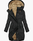 Soft Long Puff Thermal Hooded Warm Coat for Women