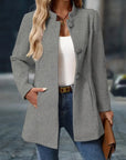 Women’s Stand Collar Button Coat