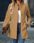 Women’s Stand Collar Button Coat