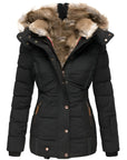 Women’s Fashion Warm Fur Hood Puffer Jacket