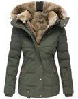 Women’s Fashion Warm Fur Hood Puffer Jacket