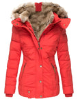 Women’s Fashion Warm Fur Hood Puffer Jacket