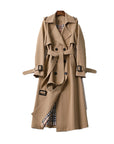Women’s Timeless Long Trench Coat with Adjustable Belt