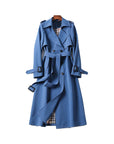 Women’s Timeless Long Trench Coat with Adjustable Belt