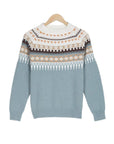 Women’s Patterned Knit Crew Neck Sweater